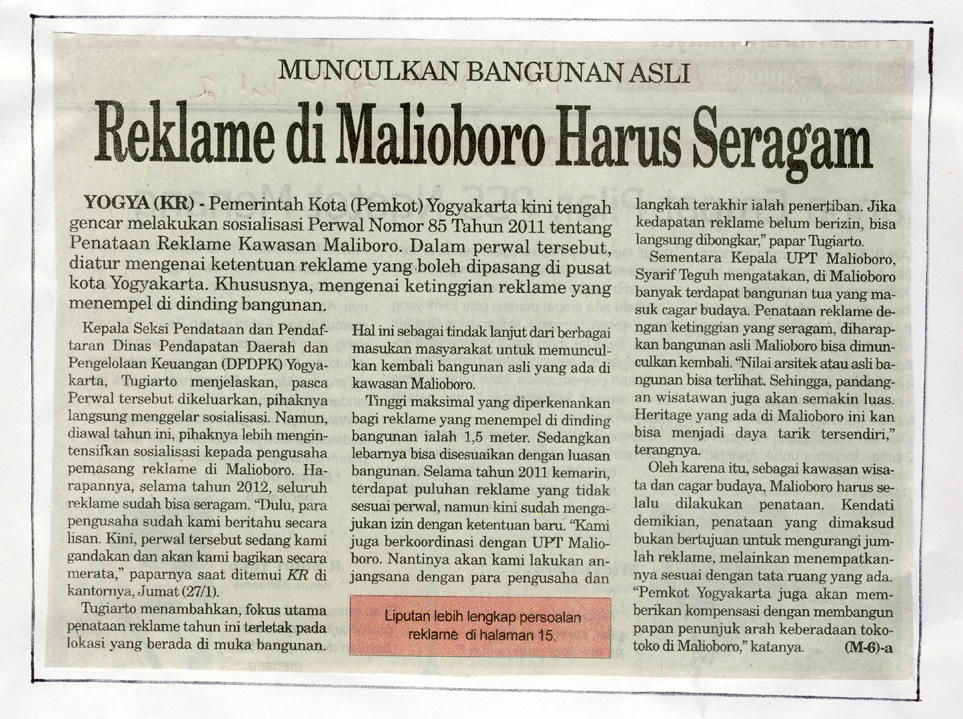 Kliping jogja terbaru